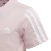 Kinder T-shirt adidas  Essentials 3-Stripes Clear Pink 122 cm