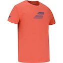 Kinder T-shirt Babolat  Exercise Cotton Tee Boy Hot Coral