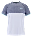 Kinder T-shirt Babolat  Play Crew Neck Tee Boy White/Blue 6 - 8 jaar