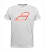 Kinder T-shirt Babolat  Strike Cotton Tee Jr White/Strike Red 8 - 10 jaar