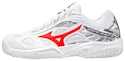 Kinder tennisschoenen Mizuno  Breakshot 3 CC White/IgnititonRed  EUR 32,5