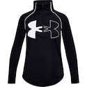 Meisjes T-shirt Under Armour  Tech Graphic Logo Half Zip-BLK M