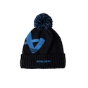 Muts Bauer  Intarsia Knit Pom Navy/Blue Youth