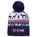 Muts CCM Holiday Pom Knit B Navy Senior