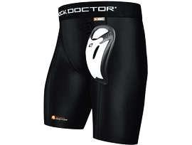 Short met kruisbeschermer Shock Doctor BioFlex Cup Black Senior