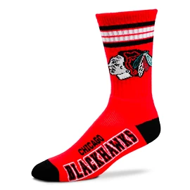 Sokken For Bare Feet 4 Stripes Crew NHL Chicago Blackhawks