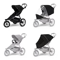 Sportieve kinderwagen Thule Urban Glide 3 Black + Veiligheidsbeugel + Regenscherm + Muggennet