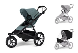 Sportieve kinderwagen Thule Urban Glide 3 Mid blue + Veiligheidsbeugel + Regenscherm