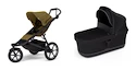 Sportieve kinderwagen Thule Urban Glide 3 Nutria green + Bassinet Black