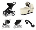 Stadswandelwagen Thule Urban Glide 4-wheel Black + Bassinet Soft beige SET 5in1