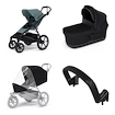 Stadswandelwagen Thule Urban Glide 4-wheel Mid blue + Bassinet Black SET 4in1