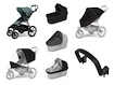 Stadswandelwagen Thule Urban Glide 4-wheel Mid blue + Bassinet Black SET 7in1