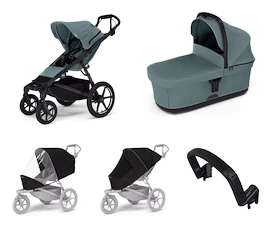 Stadswandelwagen Thule Urban Glide 4-wheel Mid blue + Bassinet Mid blue SET 5in1