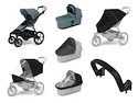 Stadswandelwagen Thule Urban Glide 4-wheel Mid blue + Bassinet Mid blue SET 7in1