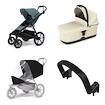 Stadswandelwagen Thule Urban Glide 4-wheel Mid blue + Bassinet Soft beige SET 4in1