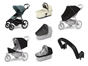 Stadswandelwagen Thule Urban Glide 4-wheel Mid blue + Bassinet Soft beige SET 7in1