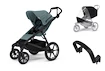 Stadswandelwagen Thule Urban Glide 4-wheel Mid blue + Veiligheidsbeugel + Regenscherm