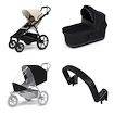 Stadswandelwagen Thule Urban Glide 4-wheel Soft beige + Bassinet Black SET 4in1