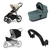 Stadswandelwagen Thule Urban Glide 4-wheel Soft beige + Bassinet Mid blue SET 4in1