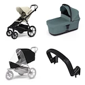 Stadswandelwagen Thule Urban Glide 4-wheel Soft beige + Bassinet Mid blue SET 4in1