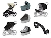 Stadswandelwagen Thule Urban Glide 4-wheel Soft beige + Bassinet Mid blue SET 7in1