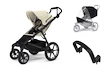 Stadswandelwagen Thule Urban Glide 4-wheel Soft beige + Veiligheidsbeugel + Regenscherm