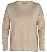 Trui Icebreaker  Flaxen LS V Sweater Beige