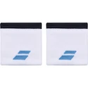 Zweetbandjes Babolat  Logo Wristband White/Drive Blue