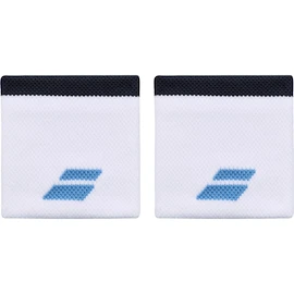 Zweetbandjes Babolat Logo Wristband White/Drive Blue