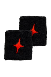 Zweetbandjes Starvie Black Wristband Red Star 2 Pack